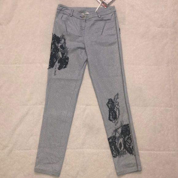 Elisa Cavaletti Denim - Elisa Cavaletti Sparkle Lace Blue Jeans NWT